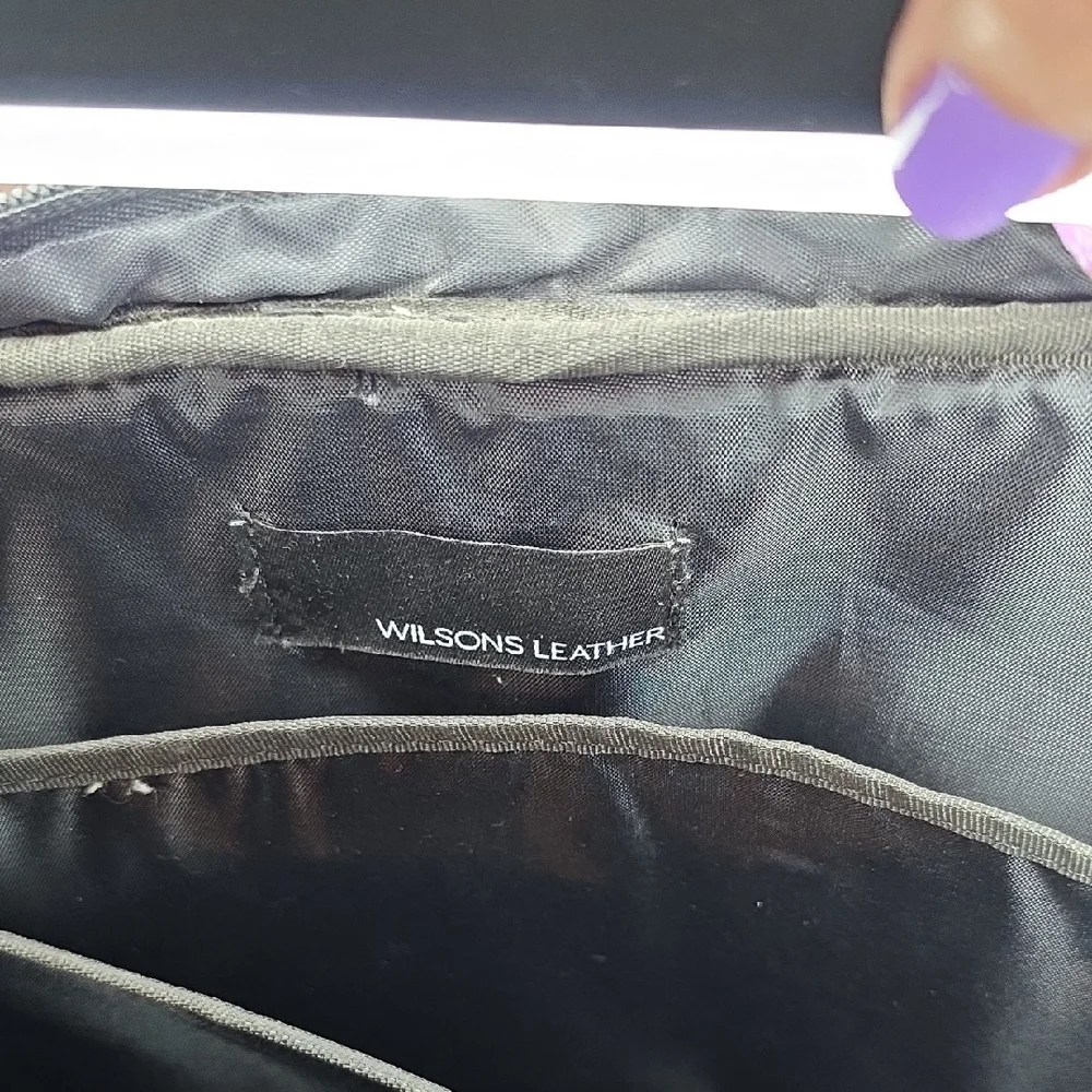 Wilsons Leather Black Laptop Bag‎